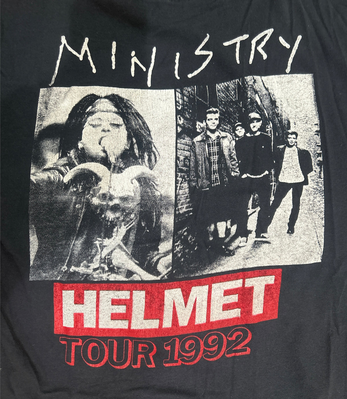 Vintage 1992 Ministry / Helmet Bootleg Tour Tee