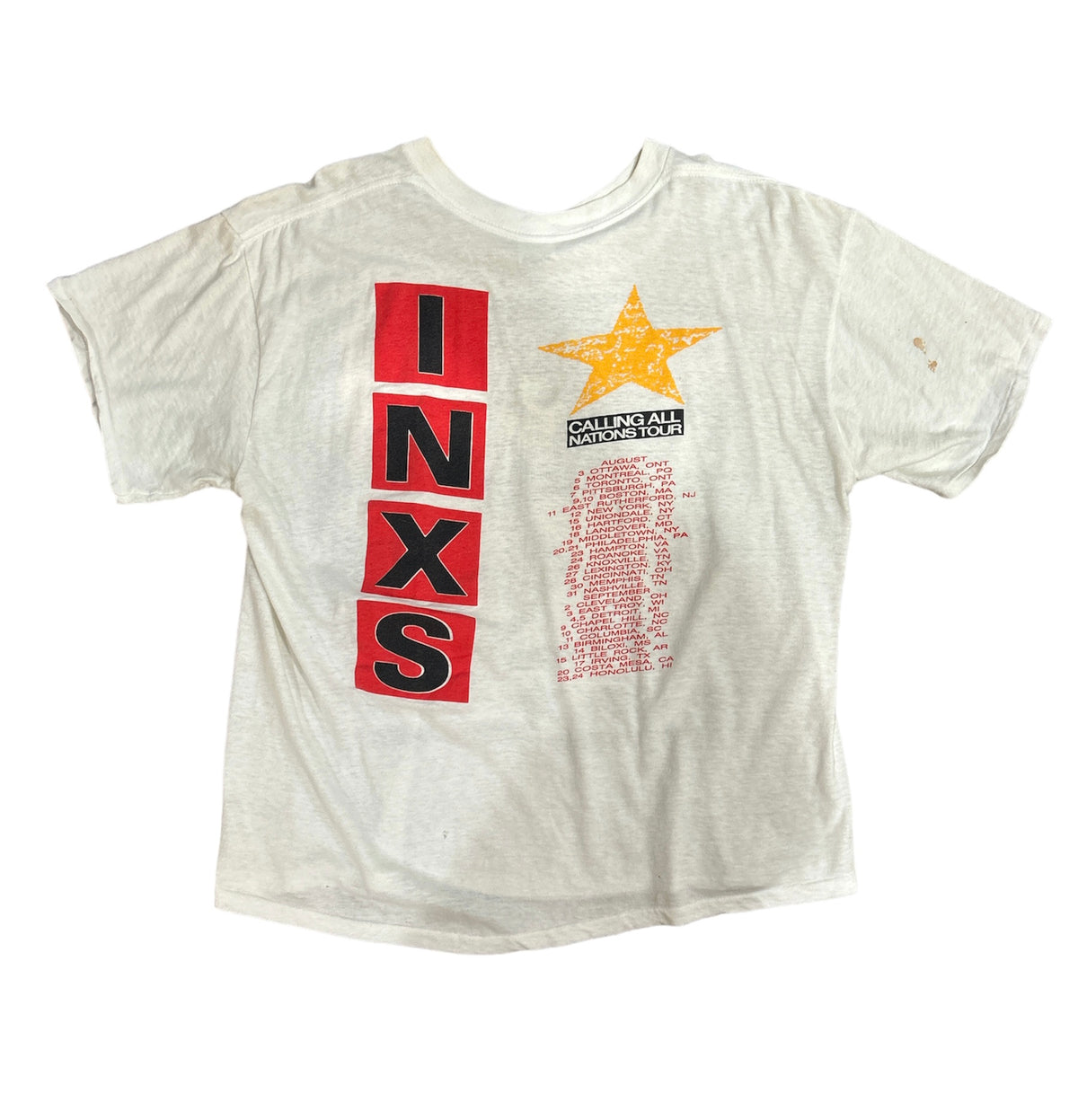 Vintage 1988 INXS Tour Tee